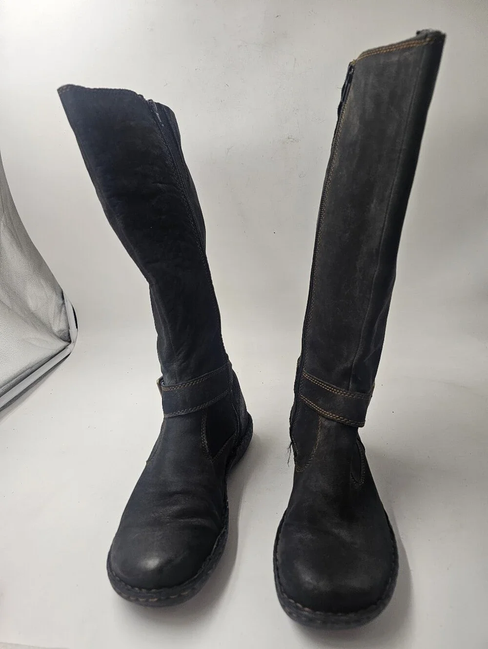 b.o.c. by Born Austin Tall Black Leather Riding Boots Sz 10